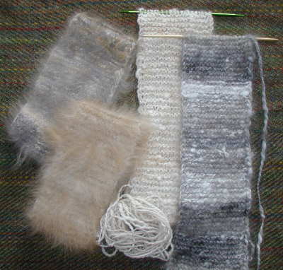 Knit angora headbands