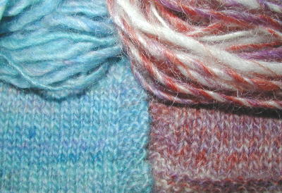 Close up of low-twist yarns