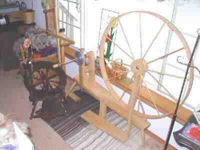 My Ashford Traveler and Rio Grande spinning wheels